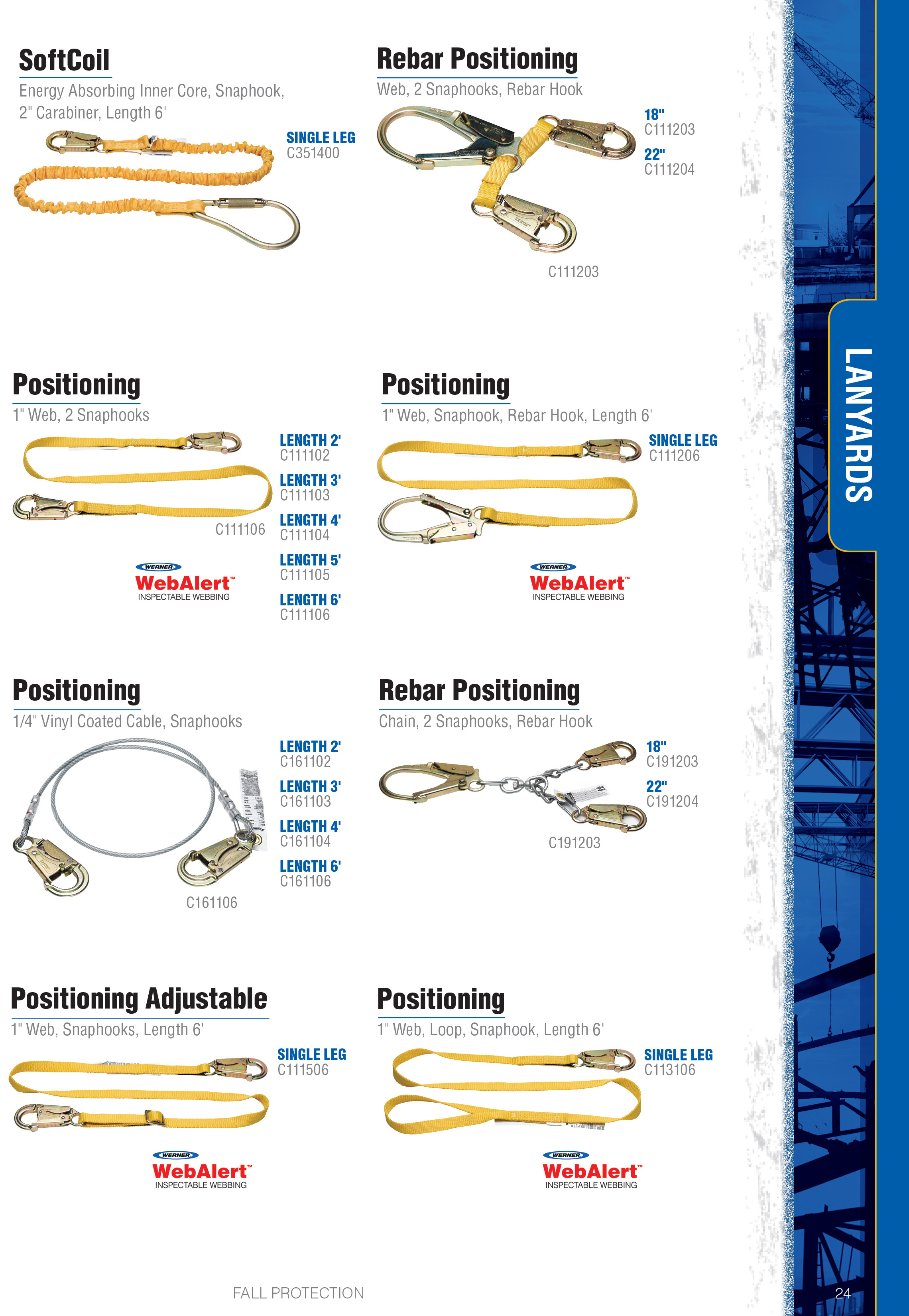 Safety & Fall Protection C Lanyards *** Lanyard Information
